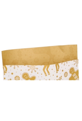 Kerstzakjes Rendier Goud Dubbelzijdig 12x19cm 200stuks