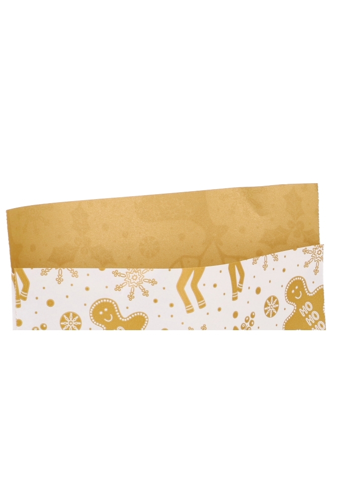 Kerstzakjes Rendier Goud Dubbelzijdig 12x19cm 200stuks