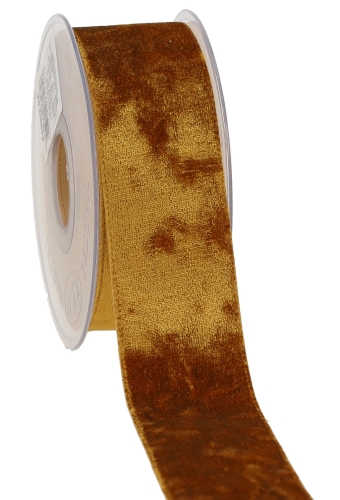 Cadeaulint Chenille Luxe Velvet Goud 40mm x 10meter