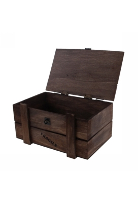 Geschenkverpakking Houten Kistje Fragile Bruin 21x13x11cm 8st