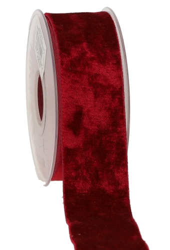 Cadeaulint Chenille Luxe Velvet Rood 40mm x 10meter