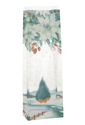 Cellofaan Zakjes Met Blokbodem Christmas Arctic 8x5x25cm 50stuks