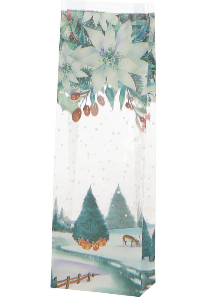 Cellofaan Zakjes Met Blokbodem Christmas Arctic 8x5x25cm 50stuks