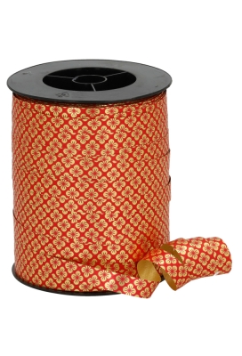 Krullint Blossom Rood Goud Metallic 10mm x 250meter