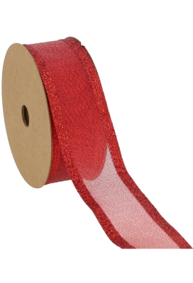 Kadolint Mervelle Metallic Rood Met Rood Rand IJzerdraad 40mm x 10meter