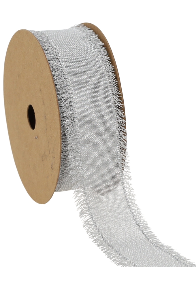 Kadolint Cocotte Metallic Zilver Met Zilver Rand IJzerdraad 38mm x 10meter
