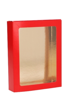 Chocoladeletterdozen Rood GK4 15x11x3.1cm 48st