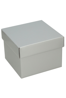 Luxe Geschenkdoos Torino Zilver Glossy FSC® 20x20x15cm 20stuks