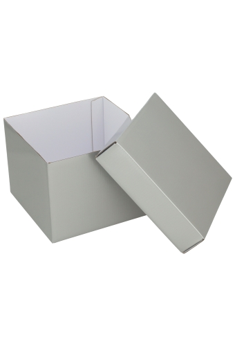 Luxe Geschenkdoos Torino Zilver Glossy FSC® 20x20x15cm 20stuks