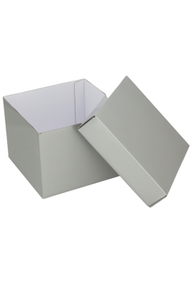 Luxe Geschenkdoos Torino Zilver Glossy FSC® 20x20x15cm 20stuks