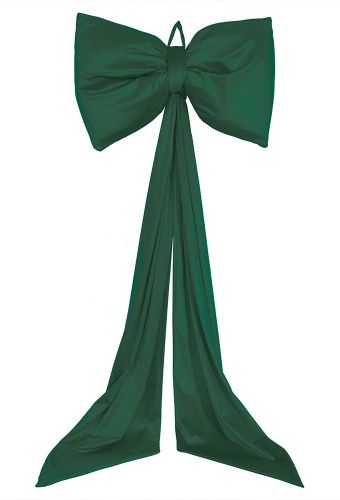 Strik Belloria Groot Velvet Groen Met 2 lussen En Lange Linten 65x150cm 1 stuks