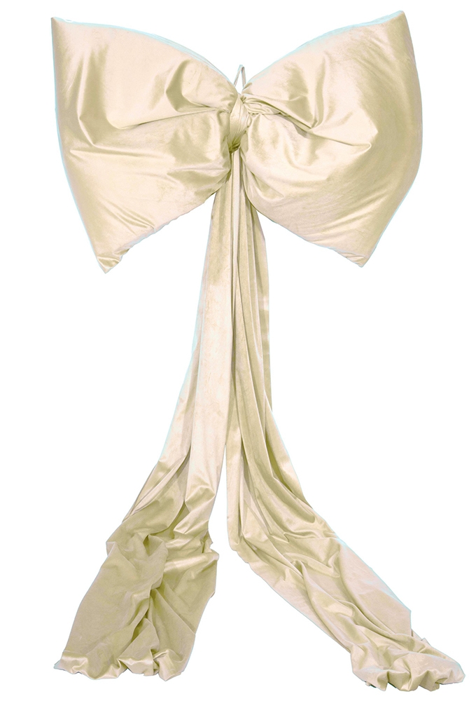 Strik Belloria XL Velvet Creme Met 2 lussen En Lange Linten 75X225CM 1 stuks