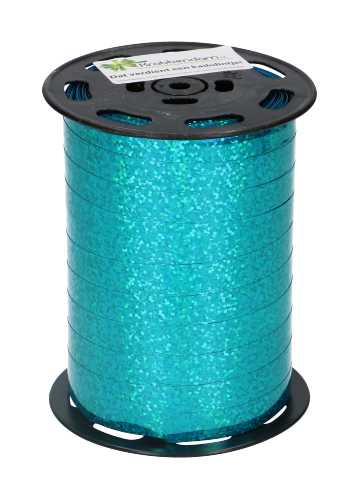 Krullint Holografisch Blauw 10mm x 200 meter