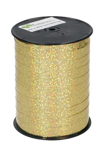 Krullint Holografisch Goud 10mm x 200 meter