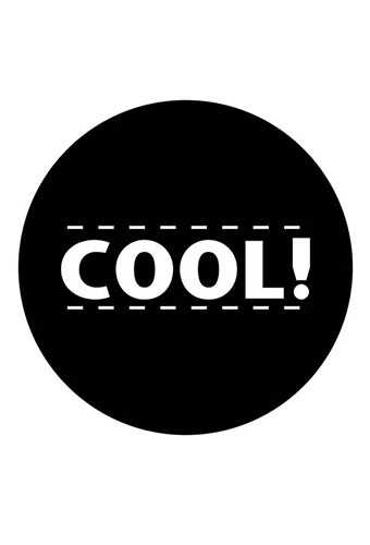 Etiketten Everyday COOL Zwart 4.7cm 500stuks op is op