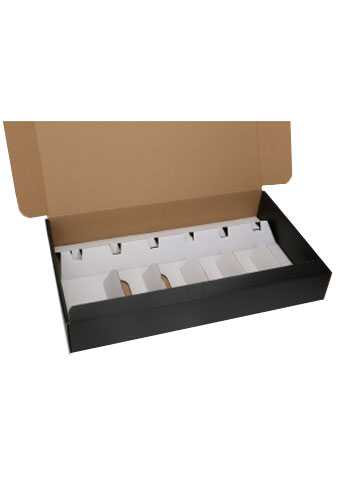 Luxe Wijndozen Ferro Zwart Line voor 6 fles 34x56x9cm 30stuks