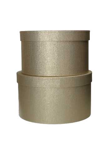 LUXE KANT & KLARE Flowerbox Latemar Goud Metallic Rond Set van 2stuks