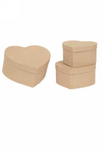 LUXE KANT & KLARE Flowerbox Latemar Hartje Naturel Set van 3 stuks