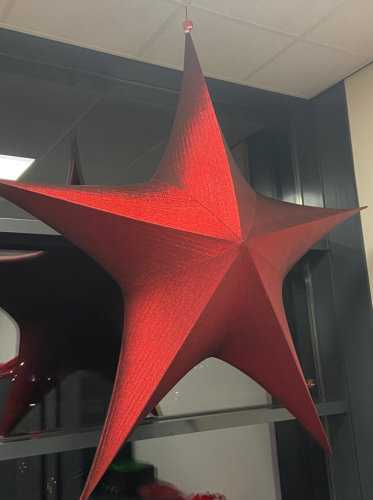 Decoratie Pionbino Stars Rood Xl Groot 180cm doorsnee Met Koord 1stuks