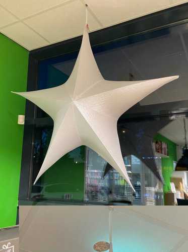 Decoratie Pionbino Stars Wit Groot 135cm doorsnee Met Koord 1stuks