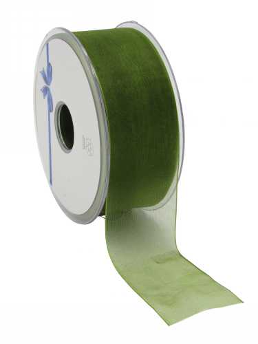 Organza Lint Mos Groen 38mm x 50 meter.