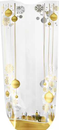 Cellofaan Zakjes Kerstballen Gold 12x4x26cm 100stuks