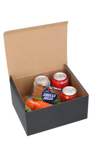 Geschenkdoos Delivery Box Zwart 25x20x12cm 435gram karton 10stuks