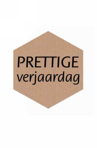 Etiketten Ruit Prettige Verjaardag Kraft 5x4.5cm 500stuks op is op