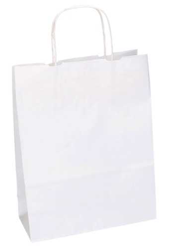 Papieren Draagtas Kassel Met Handvat Wit 26x12x35cm 50stuks