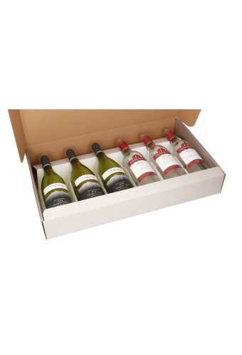 Luxe Wijndozen Ferro Grijs Line voor 6 fles 34x56x9cm 30stuks