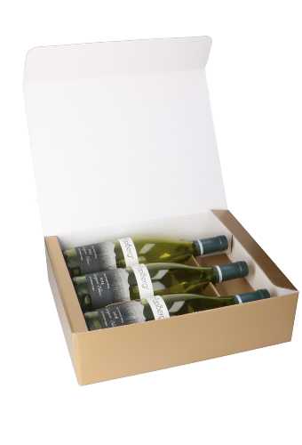 Luxe Wijndozen Ferro Goud voor 3 fles 34x27x9.5cm 30stuks