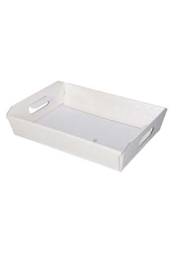 Geschenkdoos Korf Alfero Witte Dots Relief 35x26x7cm 30stuks OP IS OP