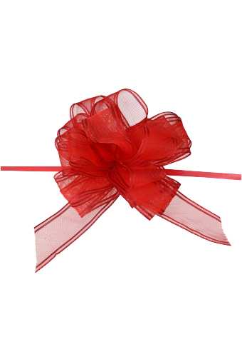 Organza Luxe Trek Strikken Rood Doorsnee 95mm lint 30mm 15stuks