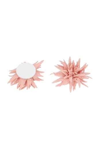 Decoratie Star Flower Pink 6cm Met Plakker 12stuks