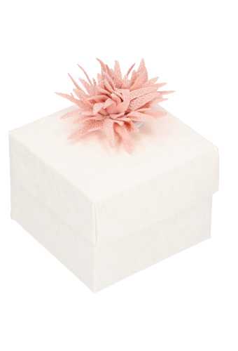 Decoratie Star Flower Pink 6cm Met Plakker 12stuks