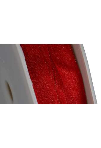 Luxe Satijn Dubbel Lint Rood Metallic 10mm x 25meter