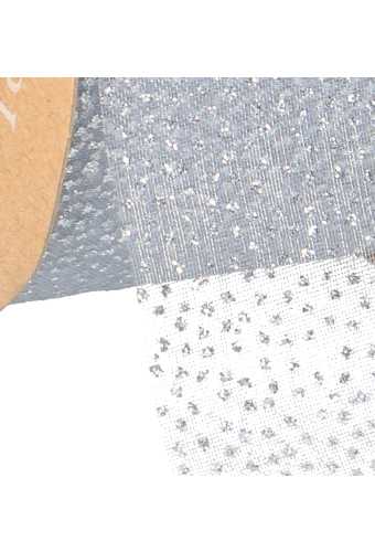 Organza Lint Zilver Glitter 63mm x 20meter OP IS OP