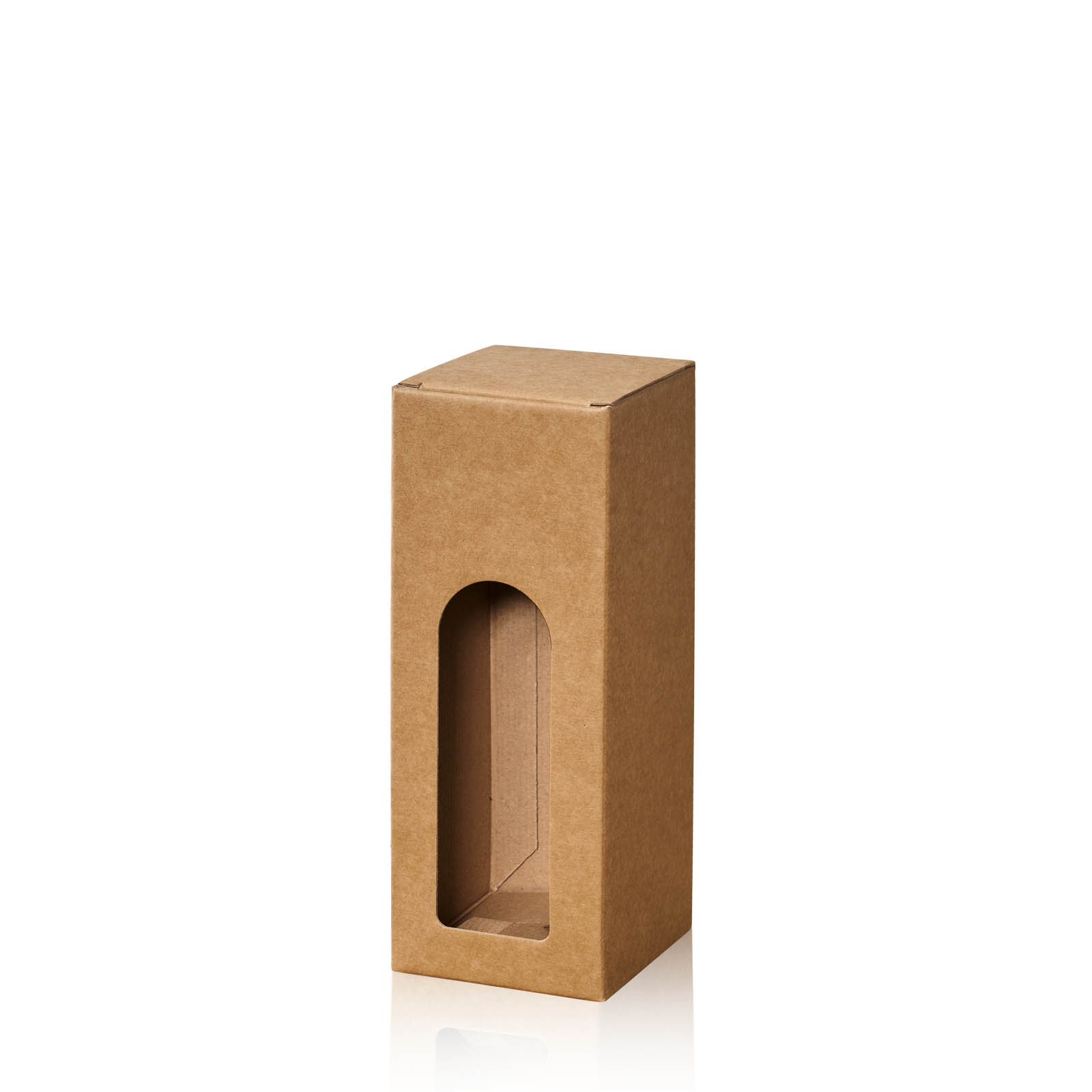 Geschenkdoos Glad Naturel & Venster 8.5x8.5x22cm 50stuks