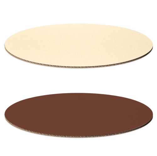 Kartonnen Bodem Chocolade & Creme Ovaal Groot 30x20cm 100stuks