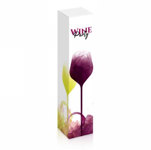 Wijndoos Wine Party 1 Fles 7.7x7.7x36cm 50stuks