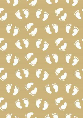 Kraft Bruin Ribbed Kraft baby feet wit 70cm x 250meter