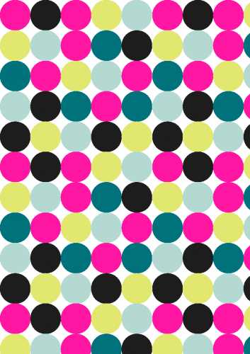 kadopapier Trendy dots neon petrol 70cm x 200meter