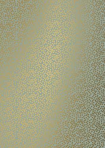 Kadopapier Coated minidots licht groen goud 50cm x 200meter
