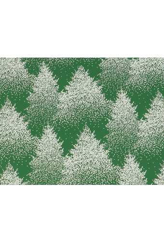 Cadeaufolie Dubbelzijdig Donkergroen & White Tree 70cm x 50meter 30mic