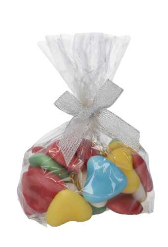 Luxe Strikje Satijn Zilver Flame & Clip 6x4cm 250stuks lint 1.5cm