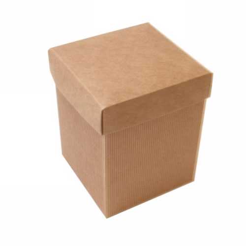 Kadodoos Dozza Met Deksel Naturel 431gram 12x12x15cm 10stuks