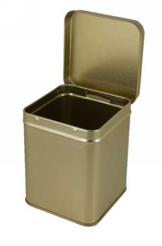 Blikken Goud Design Square large 200gram 8.8x8.8x11.3cm 12stuks