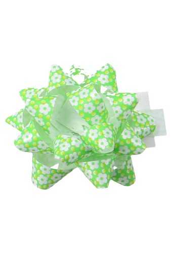 Mini Bows Strik Rond 50mm Flower Groen Met Plakker 50stuks  OP IS OP