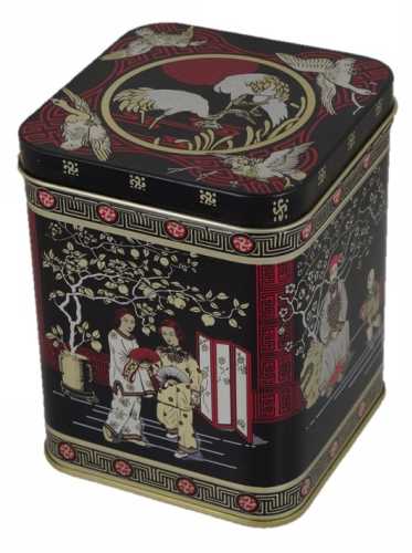 Blikken Black jap Square large 200gram 8.8x8.8x11.3cm 12stuks