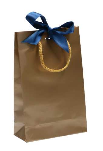 Kadotasje Sora Goud Glans & Koord & Lintgleuf 24x10x32cm 10stuks